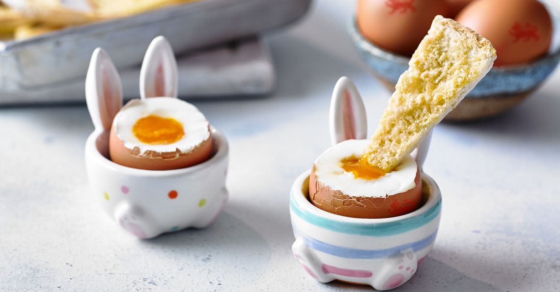 Annabel Karmel's dippy eggs with garlic pitta people Egg Recipes
